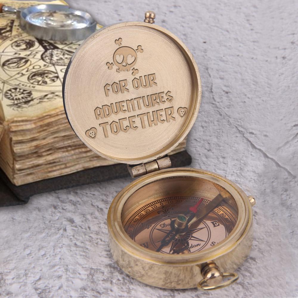 Engraved Compass - My Man - For Our Adventures Together - Gpb26058