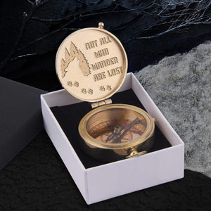 Engraved Compass - My Man - Not All Who Wander Are Lost - Gpb26074