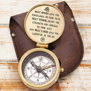 Engraved Compass - My Man - Odin Give You Knowledge On Your Path - Gpb26108
