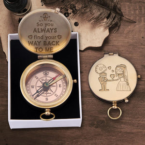 Engraved Compass - My Man - So You Always Find Your Way Back To Me - Gpb26056