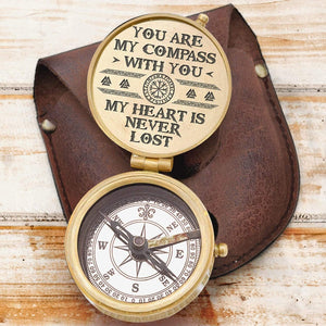 Engraved Compass - My Man - Viking - You Are My Compass, With You, My Heart Is Never Lost - Gpb26115