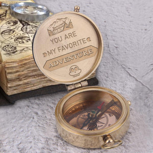 Engraved Compass - My Man - You Are My Favorite Adventure - Gpb26057