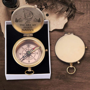 Engraved Compass - My Man - You Are My Favorite Native - Gpb26078