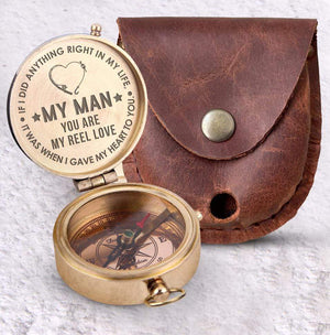 Engraved Compass - My Man - You Are My Reel Love - Gpb26038