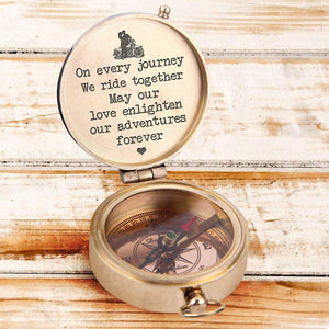 Engraved Compass - My Old Man - May Our Love Enlighten Our Adventures Forever - Gpb26107