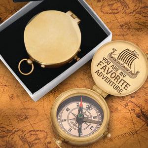 Engraved Compass - My Viking Man - You Are My Favorite Adventure - Gpb26051