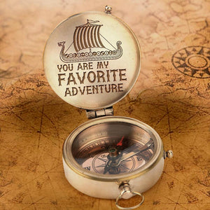 Engraved Compass - My Viking Man - You Are My Favorite Adventure - Gpb26051