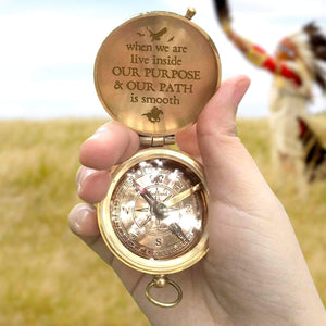 Engraved Compass - Native American - To My Son - Our Purpose & Our Path - Gpb16031