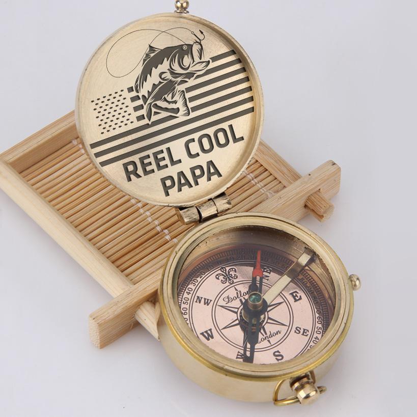 Engraved Compass - Reel Cool Papa - Gpb20001