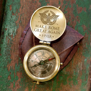 Engraved Compass - Roman - To My Man - Make Rome Great Again  - Gpb26116