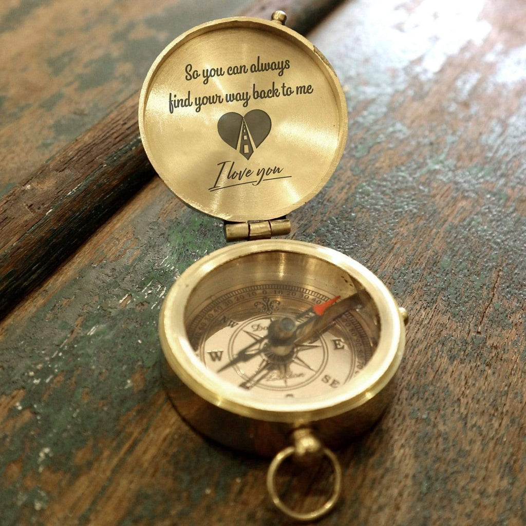 Engraved Compass - So You Can Always Find Your Way Back To Me - Gpb14001