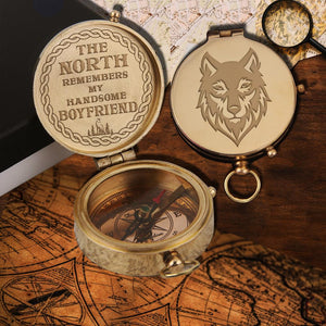 Engraved Compass - To My Boyfriend - The North Remembers My Handsome Boyfriend- Gpb12004