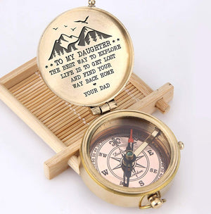 Engraved Compass - To My Daughter - Live The Life You Have Imagined - Gpb17004
