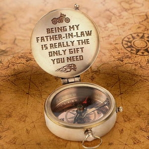 Engraved Compass - To My Father-In-Law - Being My Father-In-Law Is Really The Only Gift You Need - Gpb18022