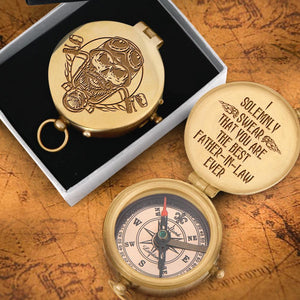 Engraved Compass - To My Father-In-Law - I Solemnly Swear That You Are The Best Father-In-Law Ever - Gpb18021