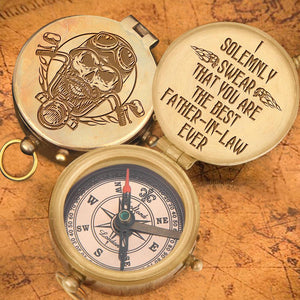 Engraved Compass - To My Father-In-Law - I Solemnly Swear That You Are The Best Father-In-Law Ever - Gpb18021