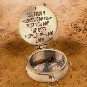 Engraved Compass - To My Father-In-Law - I Solemnly Swear That You Are The Best Father-In-Law Ever - Gpb18021