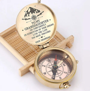 Engraved Compass - To My Granddaughter - Live The Life You Have Imagined - Gpb23008