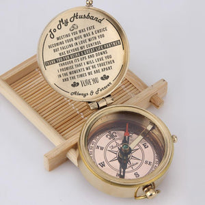 Engraved Compass - To My Husband, Thank You For Being A Great Life Partner - Gpb14003