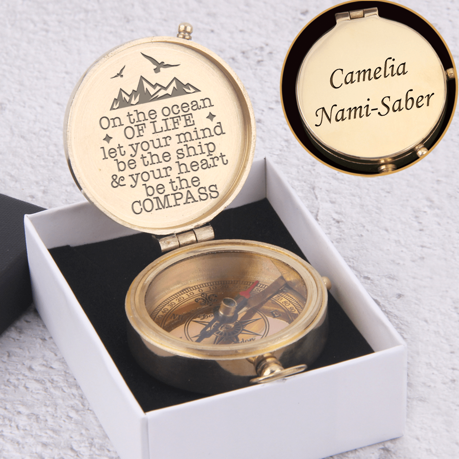 Engraved Compass - To My Love - Let Your Heart Be The Compass - Gpb26191