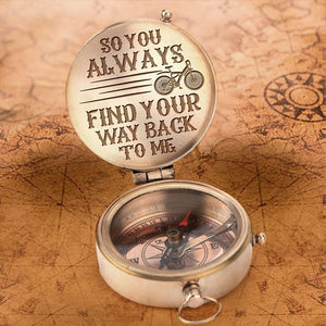 Engraved Compass - To My Man - So You Always Find Your Way Back To Me - Gpb26043