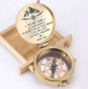 Engraved Compass - To My Son - Live The Life You Have Imagined - Gpb16018