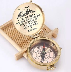 Engraved Compass - To My Son - The Best Way To Explore The Life Is To Get Lost And Find Your Way Back Home - Gpb16014