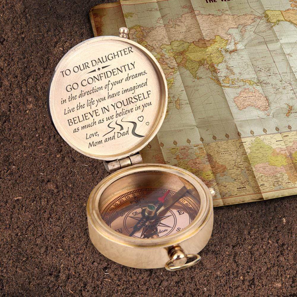 Engraved Compass - To Our Daughter - Believe In Yourself - Gpb17008