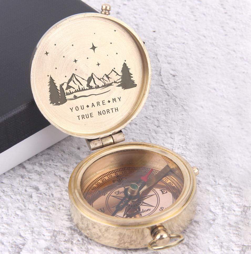 Engraved Compass - You Are My True North - Gpb26012