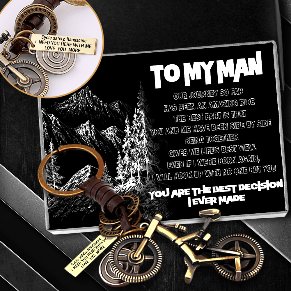 Engraved Cycling Keychain - Cycling - To My Man - I Will Hook Up With No One But You - Gkaq26008