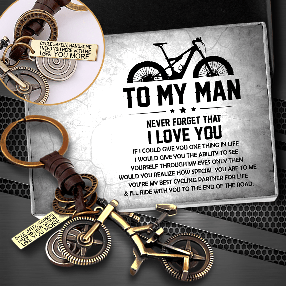 Engraved Cycling Keychain - Cycling - To My Man - You Are My Best Cycling Partner For Life - Gkaq26010