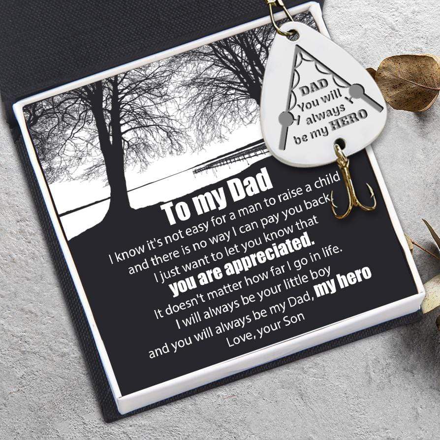 Engraved Fishing Hook - Fishing - From Son - To My Dad - My Dad, My Hero - Gfa18021