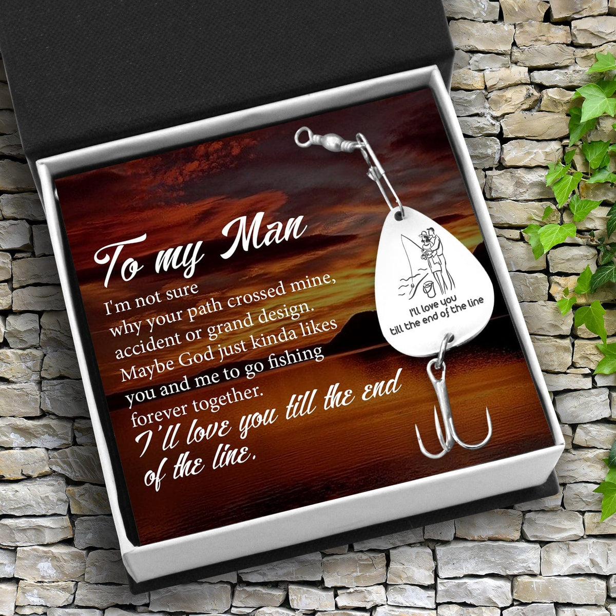 Engraved Fishing Hook - Fishing - To My Man - Forever Together - Gfa26009