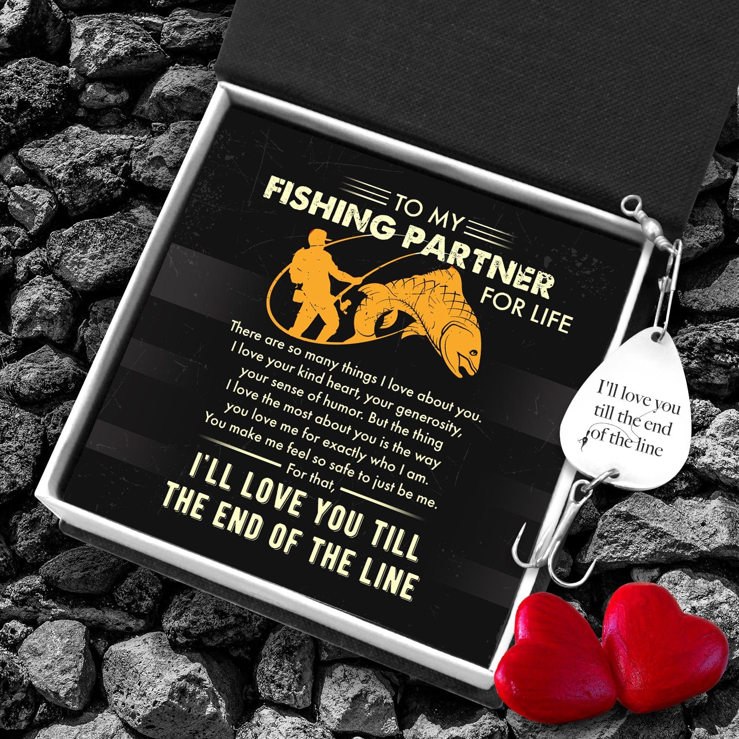 Engraved Fishing Hook - Fishing - To My Man - I'll Love You Till The End Of The Line - Gfa26017