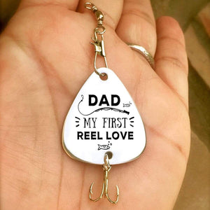 Personalized Engraved Fishing Hook - To Dad - From Daughter - My First Reel Love - Gfa18006