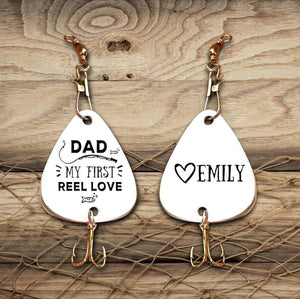 Personalized Engraved Fishing Hook - To Dad - From Daughter - My First Reel Love - Gfa18006