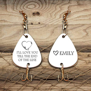 Personalized Engraved Fishing Hook - To My Boyfriend - I'll Love You Till The End Of The Line - Gfa12002
