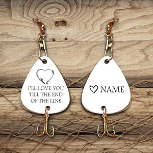 Personalized Engraved Fishing Hook - To My Boyfriend - I'll Love You Till The End Of The Line - Gfa12002