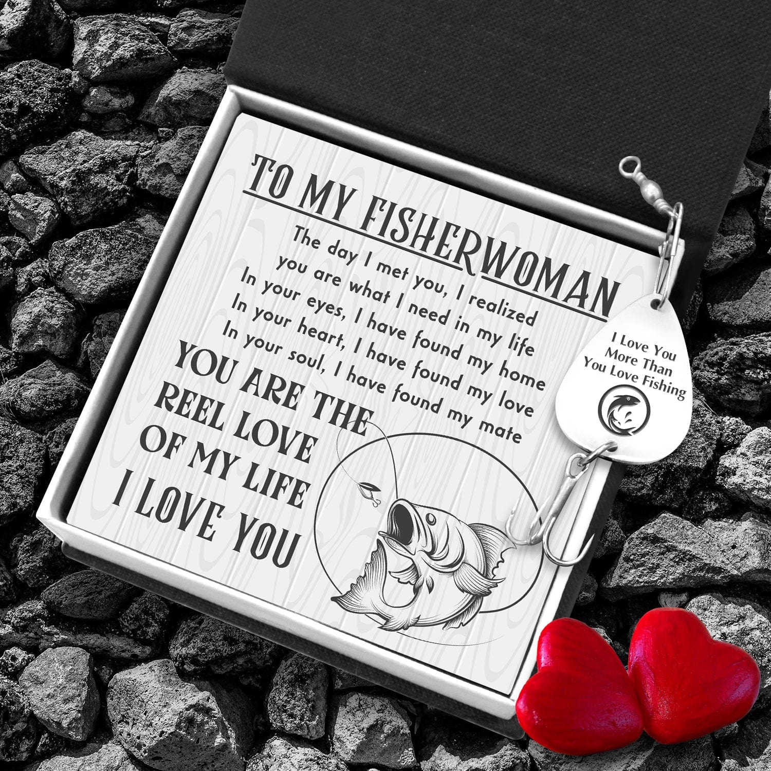 Engraved Fishing Hook - To My Fisherwoman - You Are The Reel Love
