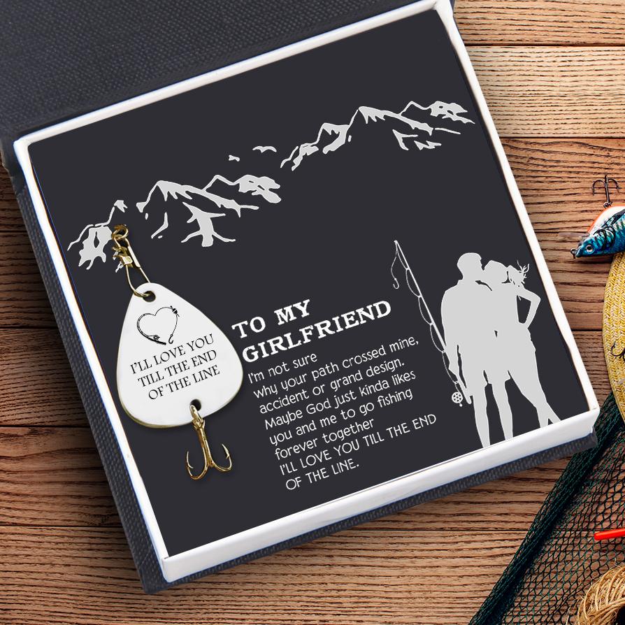 Personalized Engraved Fishing Hook - To My Girlfriend - Maybe God Just Kinda Likes You And Me To Go Fishing Forever Together  - Gfa13002