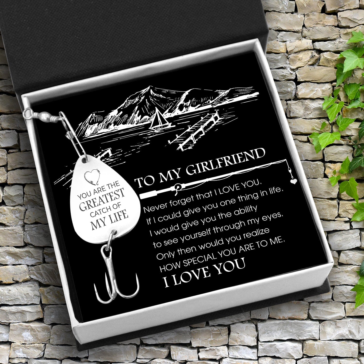 Engraved Fishing Hook - To My Girlfriend - Never Forget That I Love You - Gfa13005