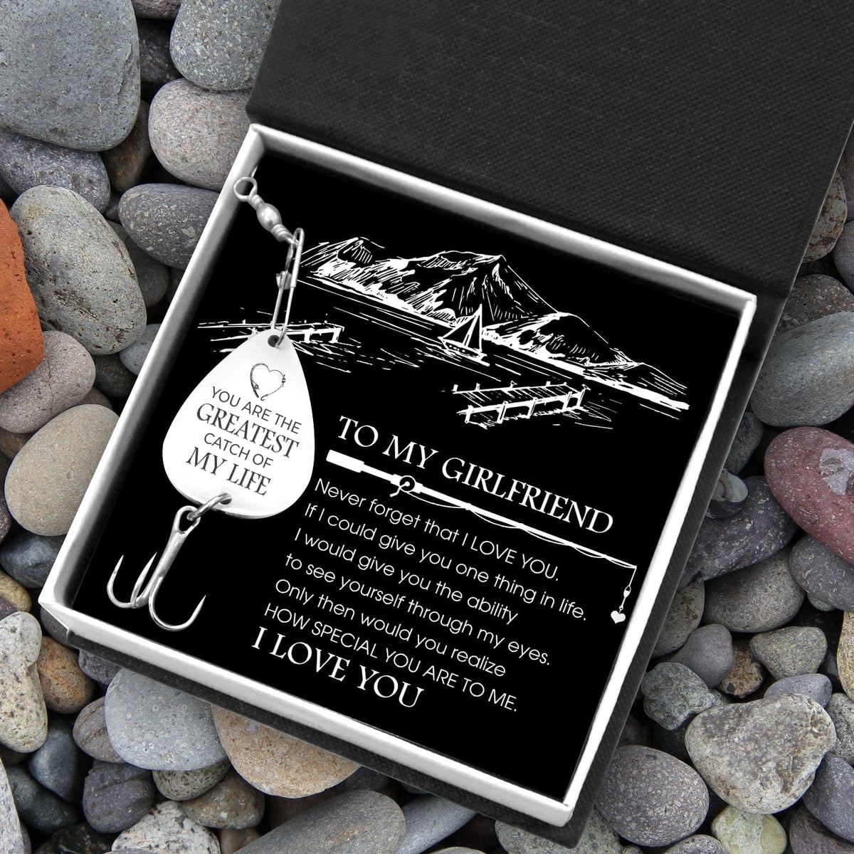 Engraved Fishing Hook - To My Girlfriend - Never Forget That I Love You - Gfa13005