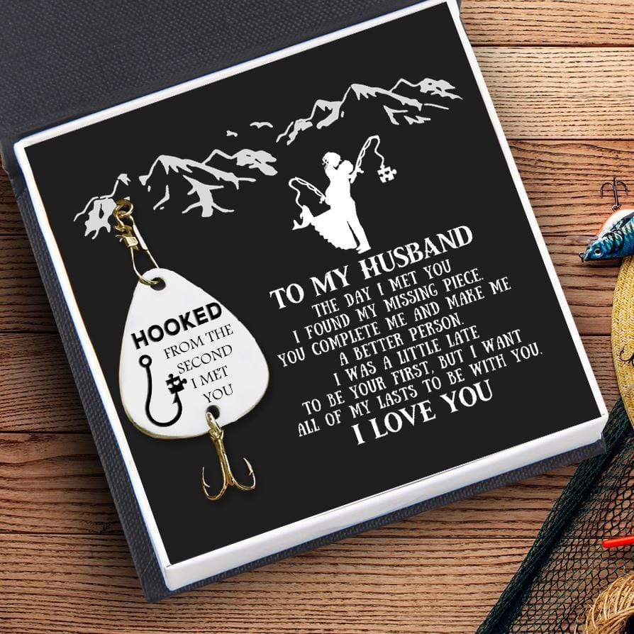 Personalized Engraved Fishing Hook - To My Husband - Hooked From The Second I Met You - Gfa14002