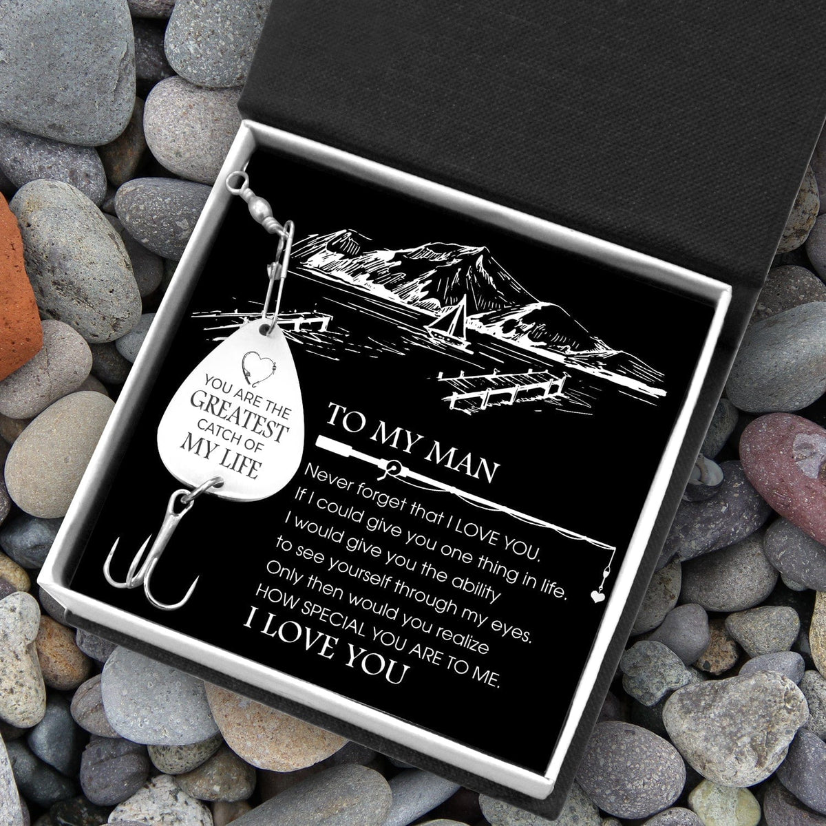 Engraved Fishing Hook - To My Man - Never Forget That I Love You - Gfa26014