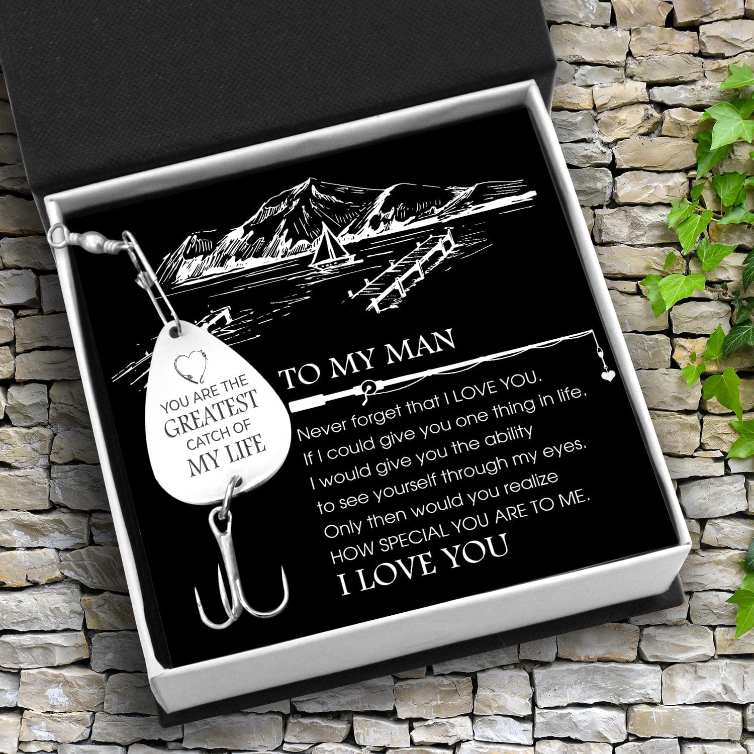 Personalized Fishing Hook - To My Man - The Greatest Catch Of My Life -  Gfa26002