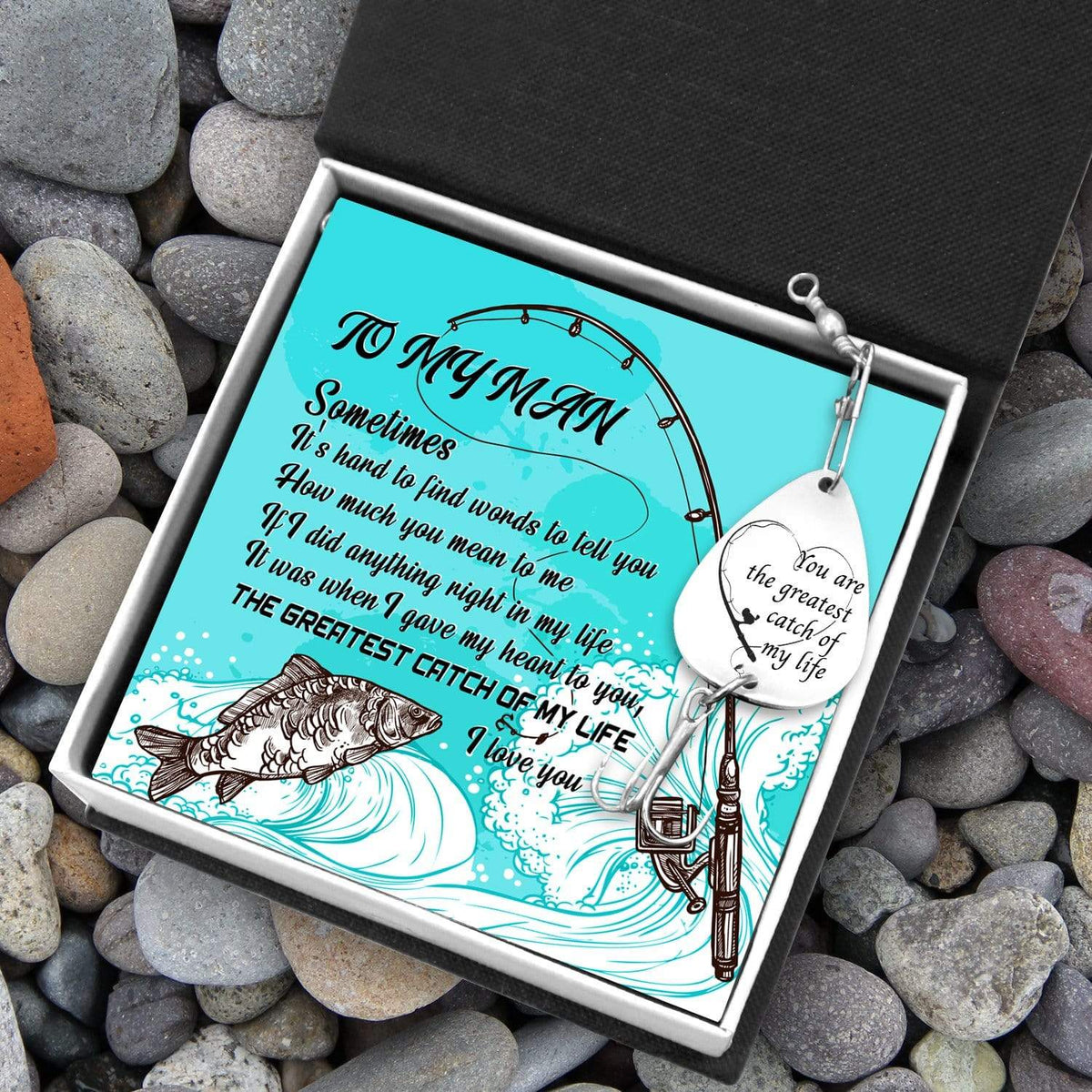 Engraved Fishing Hook - To My Man - The Greatest Catch - Gfa26011