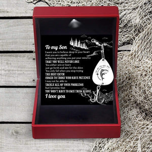 Engraved Fishing Hook - To My Son - I Want You To Believe Deep In Your Heart - Gfa16004