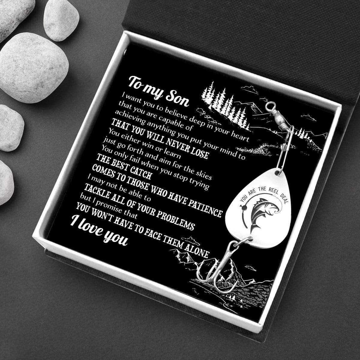 Engraved Fishing Hook - To My Son - I Want You To Believe Deep In Your Heart - Gfa16004