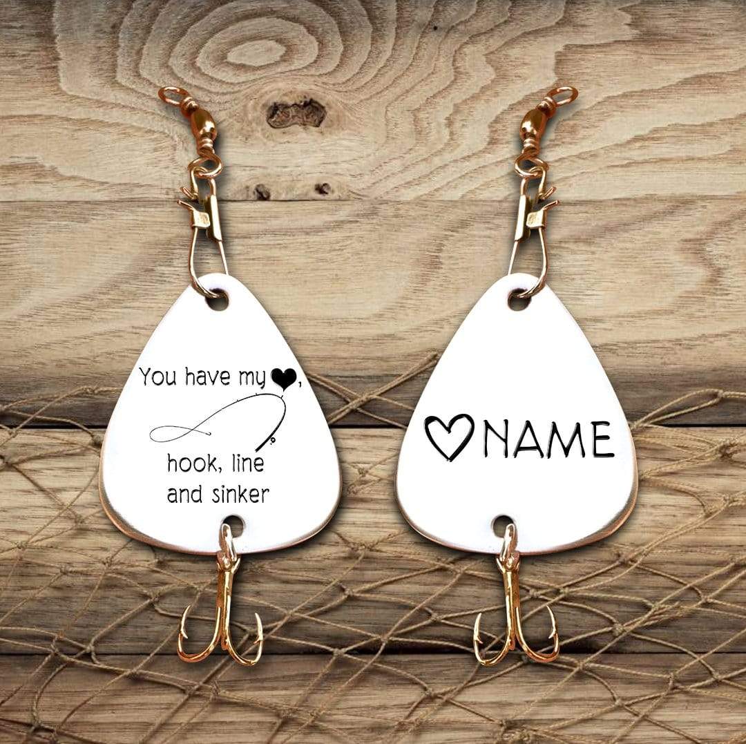 Personalized Engraved Fishing Hook - To My Wife - You Have My Heart, Hook, Line And Sinker - Gfa15002