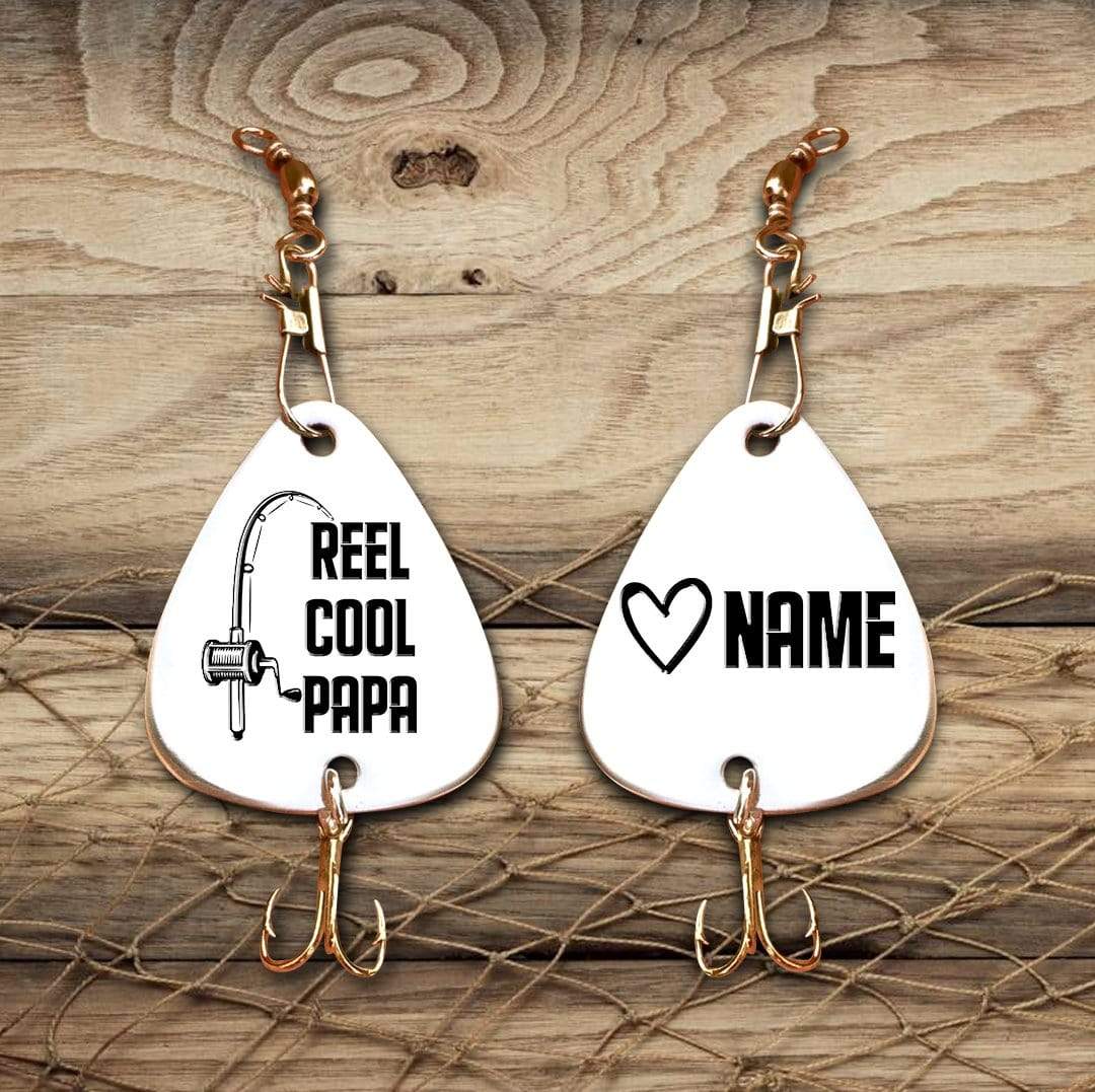 Personalized Engraved Fishing Hook - To Papa - From Grandson - Reel Cool Papa - Gfa20004